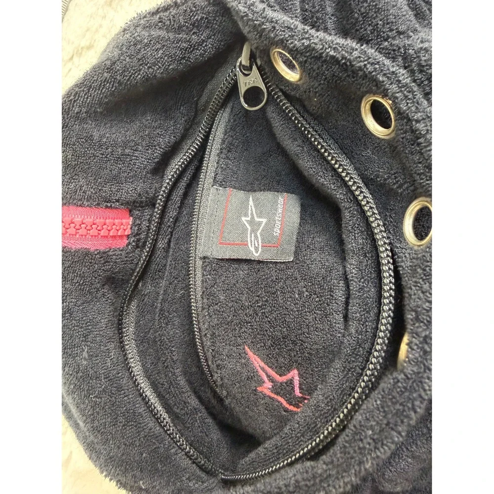 Alpinestars Women Black Pink Fleece Mini Backpack Convertible Sling Bag Grommet